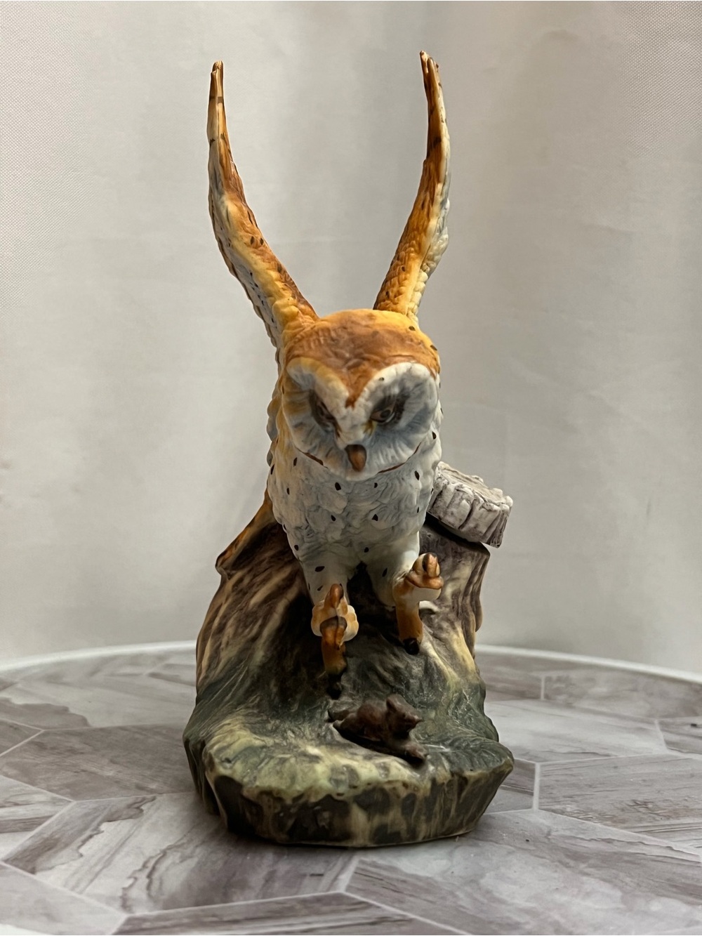Vintage 1979 Ski Country Barn Owl Mini Ceramic Decanter 8.5” Chip